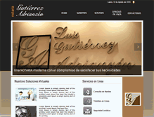 Tablet Screenshot of notariagutierrezadrianzen.com